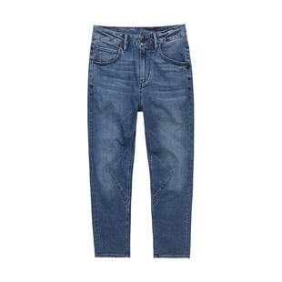 ABLE JEANS【立体锥形裤】新款女士显瘦复古弹力锥形修身牛仔裤