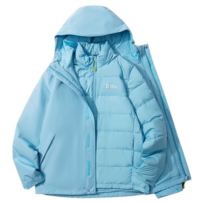 狼爪情侣户外防风防水鹅绒三合一