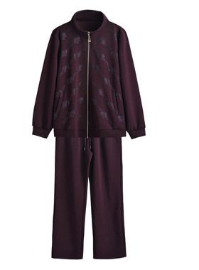 胖妈妈春装休闲运动服套装女外穿