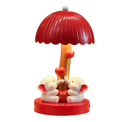 新婚礼物大象长明灯摆件送新人