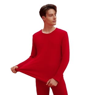 红豆本命年保暖内衣套装男女大红色结婚秋衣秋裤结婚马年组合装