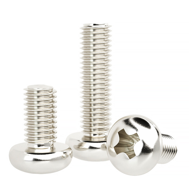铁镀镍十字圆头螺丝钉盘头螺栓元头机丝螺钉电子螺丝M2/M2.5/M3M4
