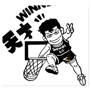 灌篮高手动漫海报贴纸男生孩宿舍墙壁面装饰卧室房间布置篮球墙贴