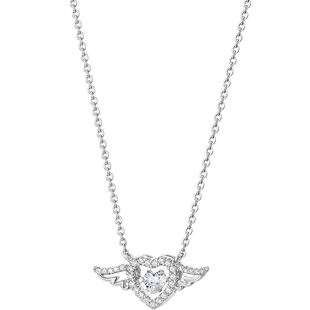 卡蒂罗丘比特之心项链女925银时尚轻奢小众锁骨链生日礼物送女友