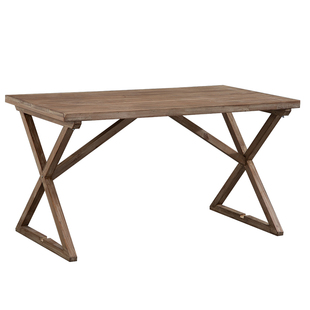 梵辰现代简约实木餐桌椅组合长方形做旧民宿家用饭店餐厅成套桌椅