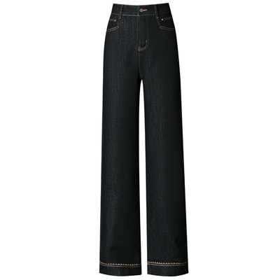 加绒加厚直筒牛仔裤女秋冬2025新