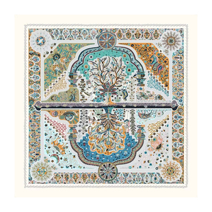 上海故事2025新款真丝印花桑蚕丝中方巾女丝巾妈妈款礼盒装送长辈