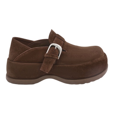 UDV扣带复古真皮勃肯鞋女2025秋季新款懒人单鞋一脚蹬休闲鞋真皮