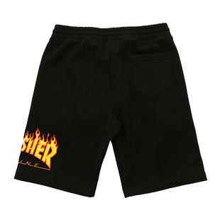 现货 潮玩艺 THRASHER FLAME SWEAT SHORTS 火焰logo印花休闲短裤