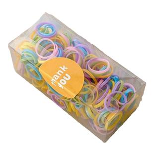 2400根一次性皮筋儿童不伤发弹性好彩色橡皮筋女童发饰宝宝扎头绳