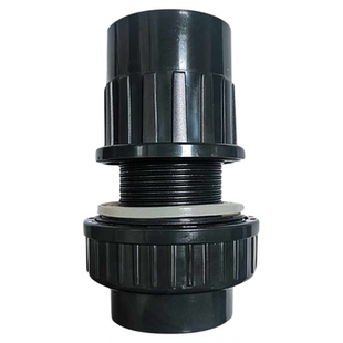 大鱼缸上下水口管件内外丝接头对夹式水箱水族溢流底滤PVC水管配