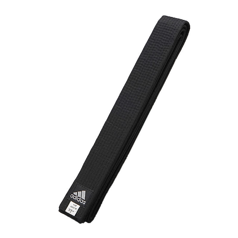 adidas阿迪达斯跆拳道道带空手道腰带武道黑带可刻绣字 4.3cm双圈