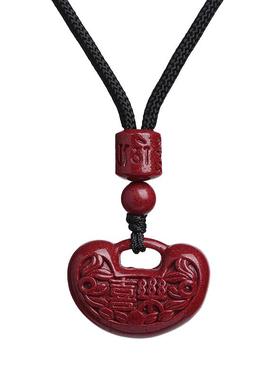 【正品】朱砂喜乐儿童平安锁项链