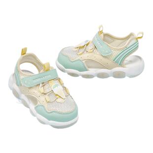 戴维贝拉儿童凉鞋灯鞋男童鞋子闪灯夏季网鞋男宝鞋子运动鞋发光