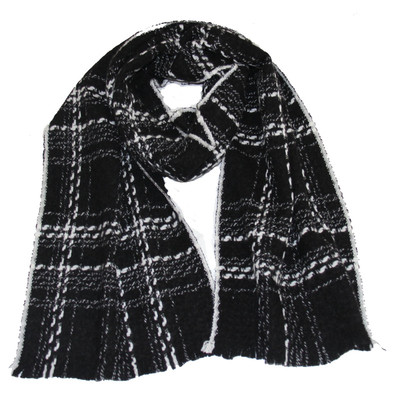 商场同款条纹格蓬松男女通用围巾