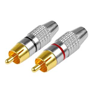 免焊接莲花头AV插头视频头功放机音箱音响红白黄接线头rca单头