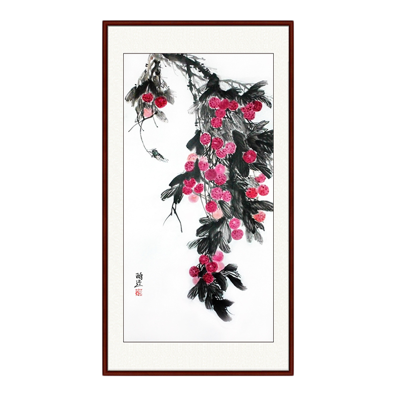 手工真迹名人传统水墨条屏国画