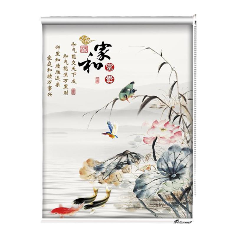 免打孔安裝成品卷簾窗簾升降卷拉式遮光衛(wèi)生間洗手間防水百葉窗簾