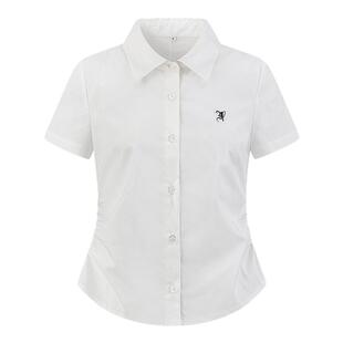 东京岁时记JK松紧绀色裙子2026女夏新款短袖刺绣衬衫半身裙套装女