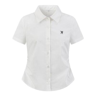 松紧绀色裙子女蝴蝶结系带