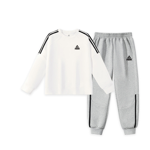 匹克童装女童套装2026新款洋气时髦儿童织带卫衣女孩运动衣服春装