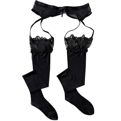 蒋大猫极光爱心一体式吊带袜