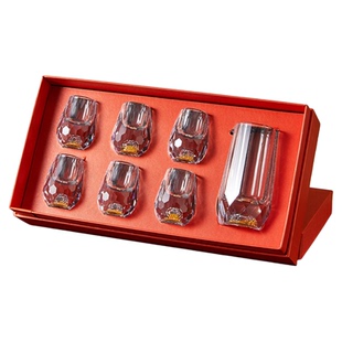 高端精致水晶白酒杯高级二两分酒器一口杯喝酒专用杯创意酒具套装