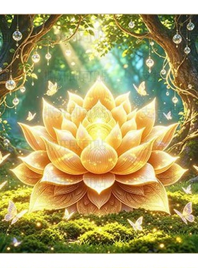 祥和好运金莲花贴纸家用佛堂贴墙