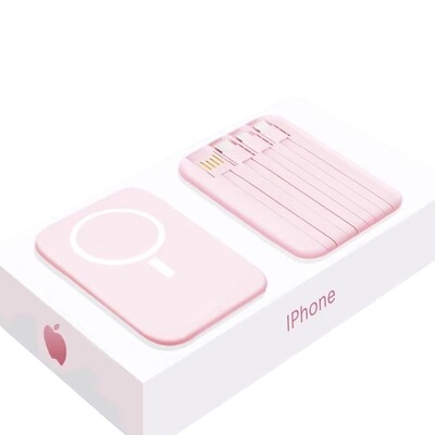 磁吸充电宝自带线20000毫安新国标3C认证2025大容量快充超薄小巧便携无线适用苹菓17专用手机有线闪充电源