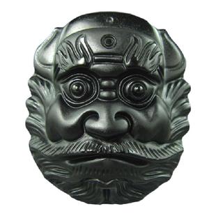 天然黑曜石皮带扣钟馗 正品招财男士腰扣本命年腰佩腰牌礼物鉴定