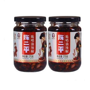 贵州特产辣子香辣酱陈二平油辣椒270g脆哨鸡丁味辣椒酱下饭素粉面
