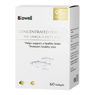 【自营】Biowell小金星鱼油95%高纯度DHA记忆力小样装胶囊10粒