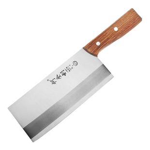 何全利专业菜刀厨师专用刀具家用不锈钢刀厨房斩切两用刀中式桑刀