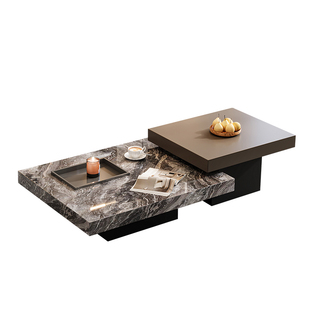 岩板茶几客厅现代简约小户型家用方型意式轻奢高级感茶几可定制