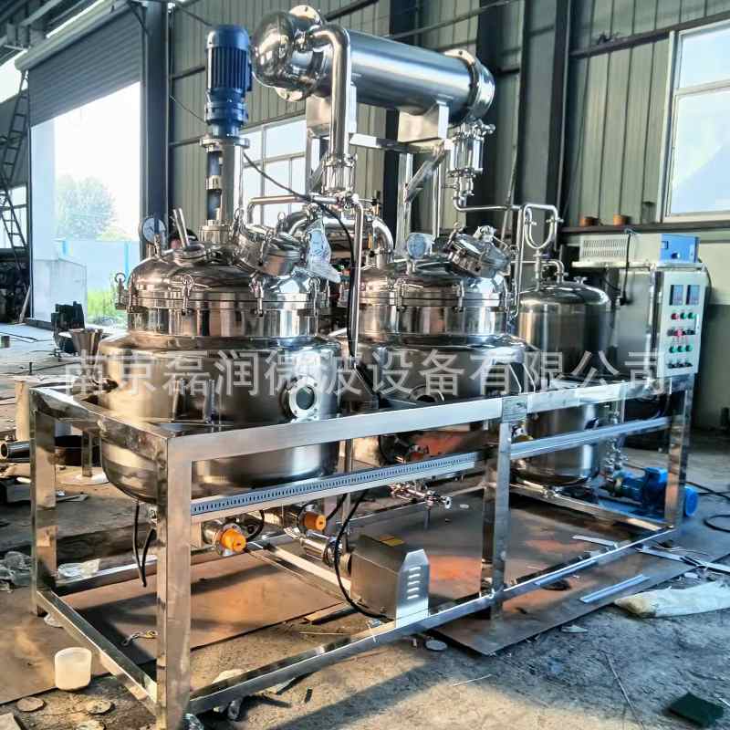 200升超声波中草药提取机组小型热回流中药三联发酵提取浓缩机组