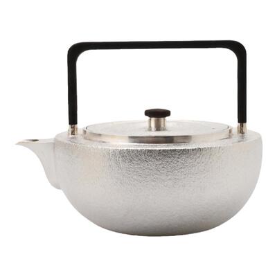 纯银手工银壶日式家用设计款锤纹