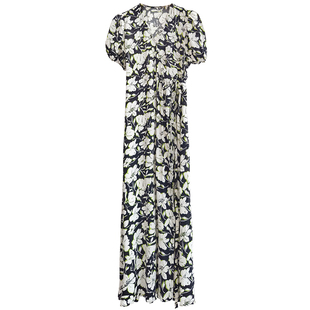 GOLDEN BARRY金和百瑞301255氛围感温柔浪漫显瘦人丝碎花连衣裙