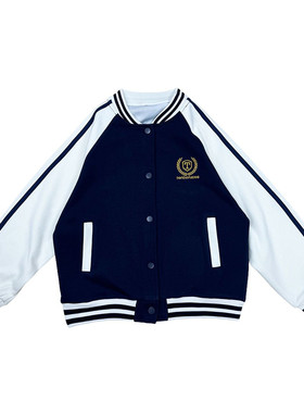 TONLION唐狮棒球服男女童外套秋冬款上衣中大童装运动服加绒洋气