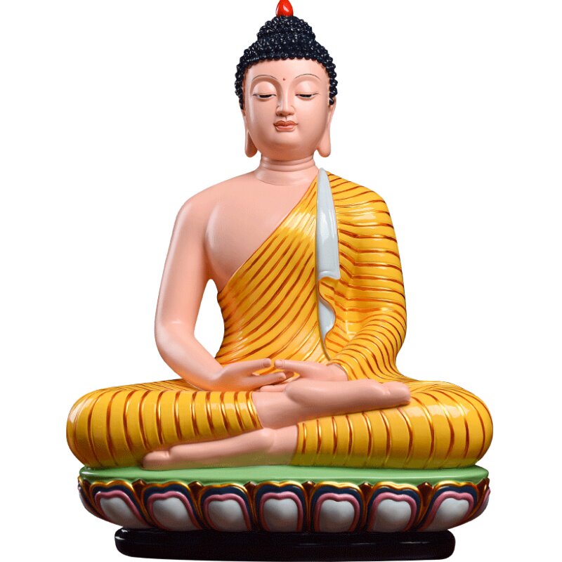 戴玉堂陶瓷摆件《彩绘泰式释迦牟尼佛》泰国佛像工艺品家居饰品