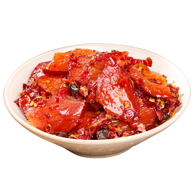 柴火臘肉湖南特產(chǎn)農(nóng)家味道下飯菜瓶裝拌飯拌面即食剁辣椒醬即食
