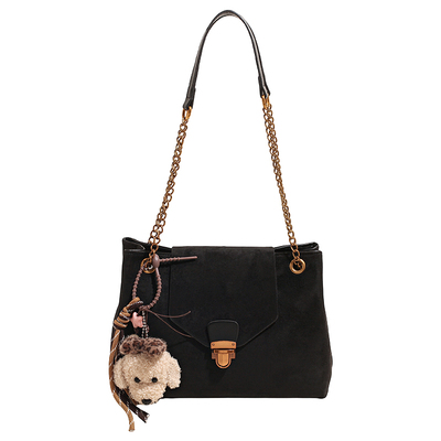 英伦复古秋冬麂皮磨砂托特包