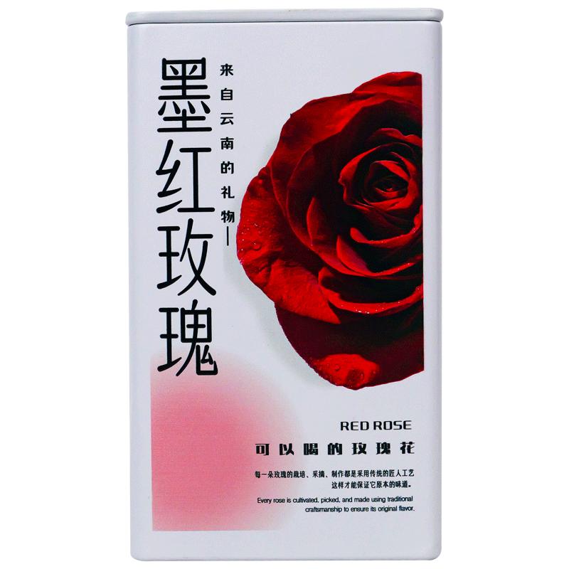 当季头茬云南墨红玫瑰花茶冻干花