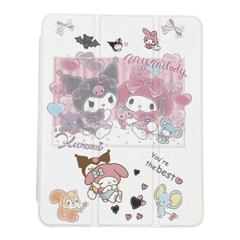 超创意【360旋转】适用ipad11a16平板保护套pro11笔槽2021款10.2寸女美乐蒂第10代10.9亚克力air45三折mini67