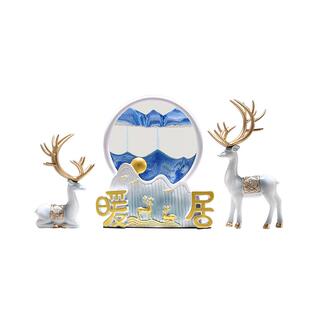 招财鹿流沙画摆件客厅家居酒柜装饰品电视柜玄关新房乔迁新居礼品