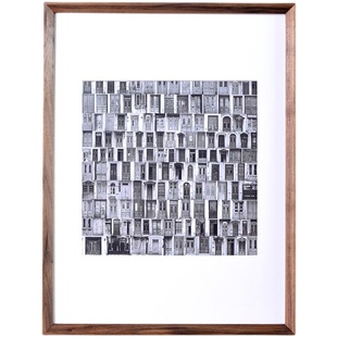 榫卯实木装裱画框婚纱照相框胡桃木海报挂墙空框极简窄边框方定制