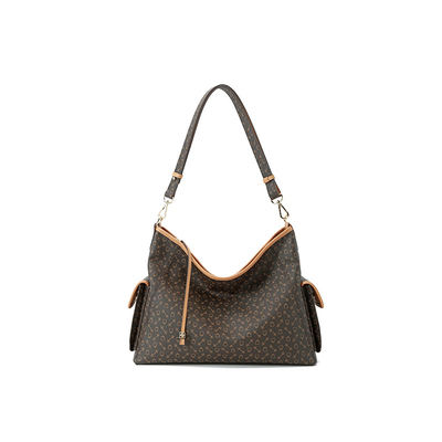 WHY老花Hobo包女通勤大容量新款单肩包法式复古流浪包