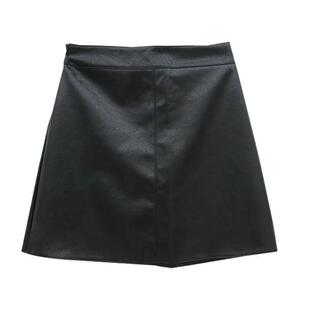 小皮裙秋冬黑色高腰显瘦包臀半身裙包裙A字裙短裙150穿搭XS145XXS