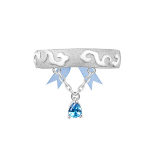 二研社 汪叽蓝忘机戒指S925银 魔祖 魔道抹额二次元古风动漫周边