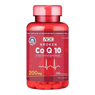加强版NOK美国原装进口正品辅酶q10胶囊200mg240粒高含量呵护心脏