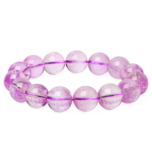 天然紫锂辉石手链男女冰种薰衣草紫锂辉水晶皇后手串强光猫眼单珠